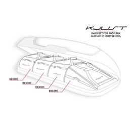 ZESTAW TOREB KJUST 4 SZT DO BOKSU DACHOWEGO AUDI 4K1071200Y9B 310L